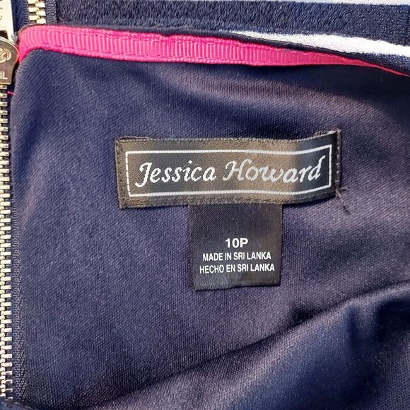 Jessica Howard Sheath Dress Womens Size 10P Stretch Lined Short Sleeve Career - Picture 7 of 12